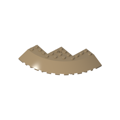 GDS-1223 - Brick Round Corner 10 x 10 with Slope 33 Degrees Edge, Axle Hole, Facet Cutout