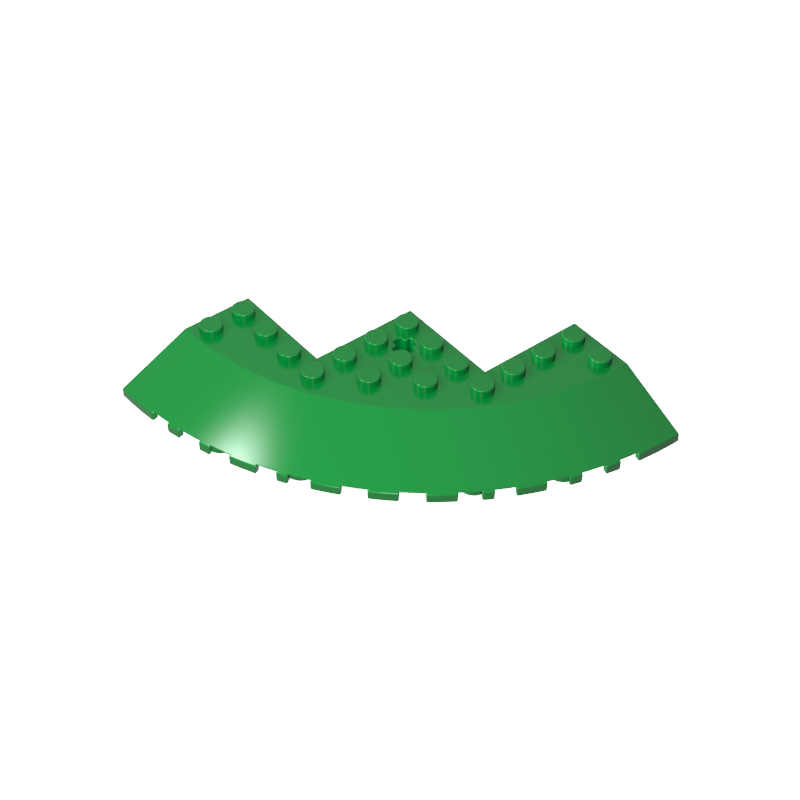 GDS-1223 - Brick Round Corner 10 x 10 with Slope 33 Degrees Edge, Axle Hole, Facet Cutout
