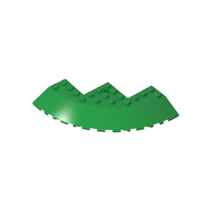 GDS-1223 - Brick Round Corner 10 x 10 with Slope 33 Degrees Edge, Axle Hole, Facet Cutout