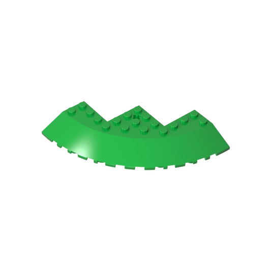 GDS-1223 - Brick Round Corner 10 x 10 with Slope 33 Degrees Edge, Axle Hole, Facet Cutout