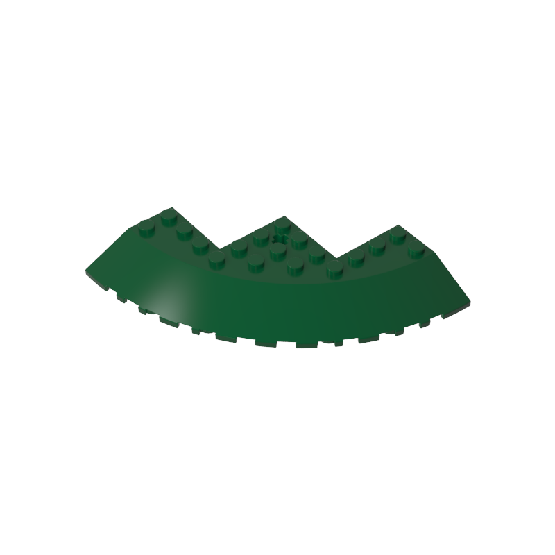 GDS-1223 - Brick Round Corner 10 x 10 with Slope 33 Degrees Edge, Axle Hole, Facet Cutout