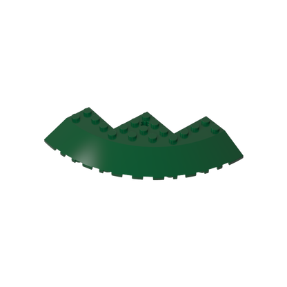 GDS-1223 - Brick Round Corner 10 x 10 with Slope 33 Degrees Edge, Axle Hole, Facet Cutout