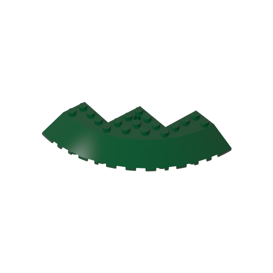 GDS-1223 - Brick Round Corner 10 x 10 with Slope 33 Degrees Edge, Axle Hole, Facet Cutout