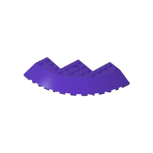 GDS-1223 - Brick Round Corner 10 x 10 with Slope 33 Degrees Edge, Axle Hole, Facet Cutout