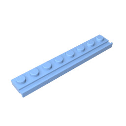GDS-1235 - Plate Special 1 x 8 with Door Rail