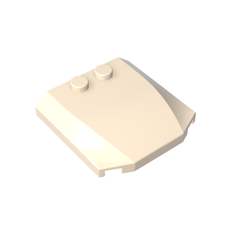 GDS-1266 - Slope Curved 4 x 4 x 2/3 Triple Curved with 2 Studs
