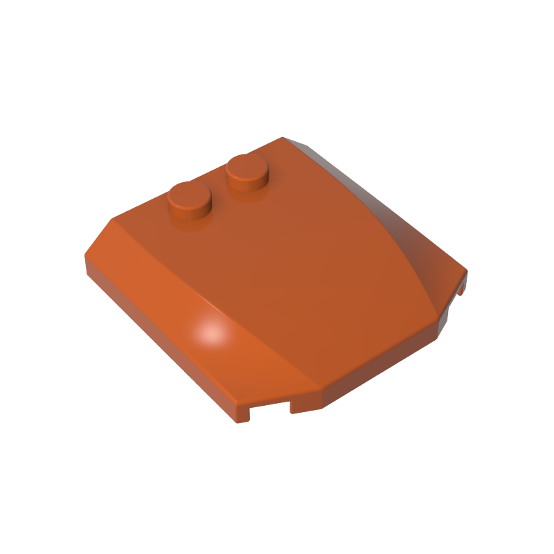 GDS-1266 - Slope Curved 4 x 4 x 2/3 Triple Curved with 2 Studs