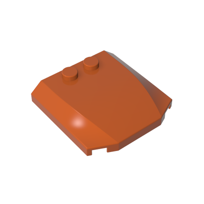 GDS-1266 - Slope Curved 4 x 4 x 2/3 Triple Curved with 2 Studs