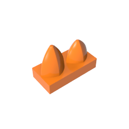 GDS-1271 - Plate 1 x 2 Special with Two Vertical Teeth