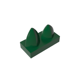 GDS-1271 - Plate 1 x 2 Special with Two Vertical Teeth