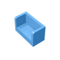 GDS-1272 - Panel 1 x 2 x 1 with Rounded Corners and 2 Sides