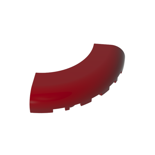 GDS-1275 - Brick Round Corner 5 x 5 x 1 with Bottom Cut Outs [No Studs] [1/4 Arch]