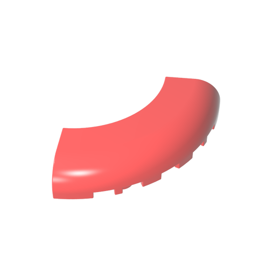 GDS-1275 - Brick Round Corner 5 x 5 x 1 with Bottom Cut Outs [No Studs] [1/4 Arch]