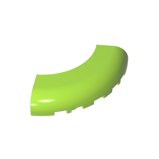 GDS-1275 - Brick Round Corner 5 x 5 x 1 with Bottom Cut Outs [No Studs] [1/4 Arch]