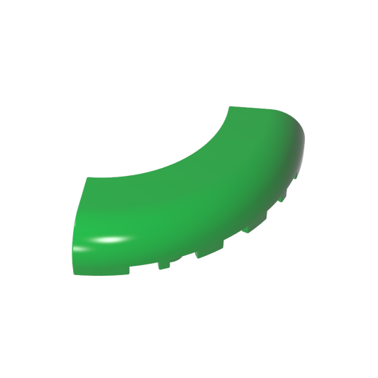 GDS-1275 - Brick Round Corner 5 x 5 x 1 with Bottom Cut Outs [No Studs] [1/4 Arch]