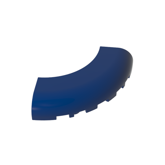 GDS-1275 - Brick Round Corner 5 x 5 x 1 with Bottom Cut Outs [No Studs] [1/4 Arch]