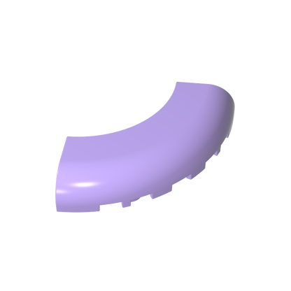 GDS-1275 - Brick Round Corner 5 x 5 x 1 with Bottom Cut Outs [No Studs] [1/4 Arch]