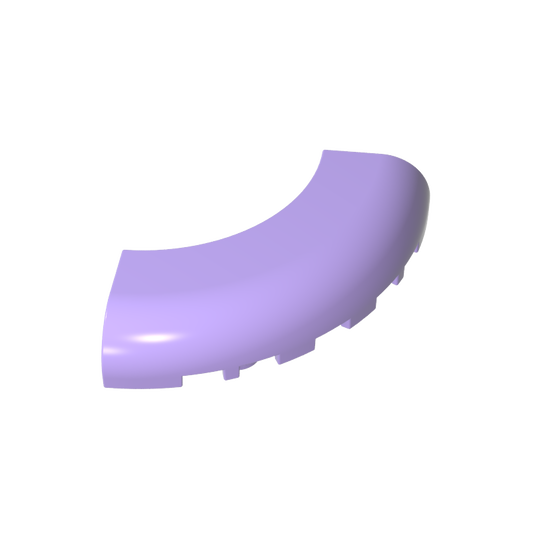 GDS-1275 - Brick Round Corner 5 x 5 x 1 with Bottom Cut Outs [No Studs] [1/4 Arch]