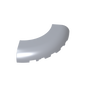 GDS-1275 - Brick Round Corner 5 x 5 x 1 with Bottom Cut Outs [No Studs] [1/4 Arch]