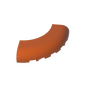 GDS-1275 - Brick Round Corner 5 x 5 x 1 with Bottom Cut Outs [No Studs] [1/4 Arch]