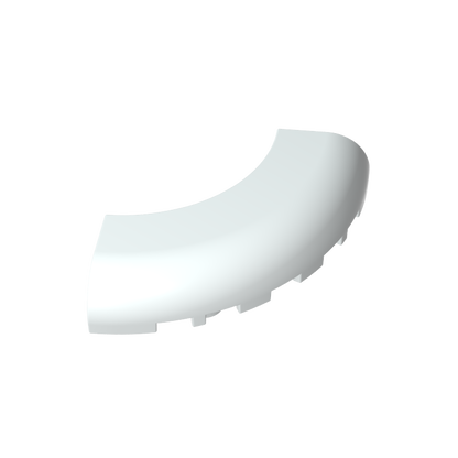 GDS-1275 - Brick Round Corner 5 x 5 x 1 with Bottom Cut Outs [No Studs] [1/4 Arch]