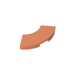 GDS-1277 - Tile 2 x 2 Curved, Macaroni