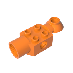 GDS-1286 - Technic Brick Special 2 x 2 with Pin Hole, Rotation Joint Ball Half [Horizontal Top], Rotation Joint Socket