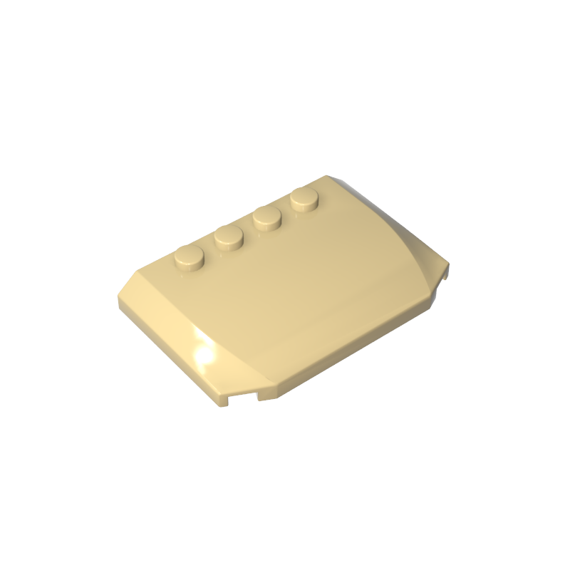 GDS-1302 - Slope Curved 4 x 6 x 2/3 Triple Curved with 4 Studs