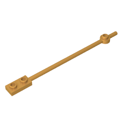 GDS-1327 - Bar 1 x 12 with 1 x 2 Plate End with Hollow Studs and 1 x 1 Round Plate End