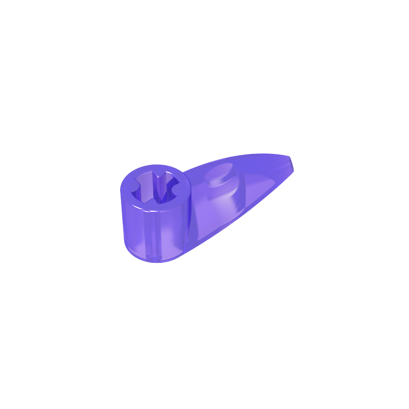 GDS-1360 - Technic Tooth 1 x 3 with Axle Hole [Rounded Underside]