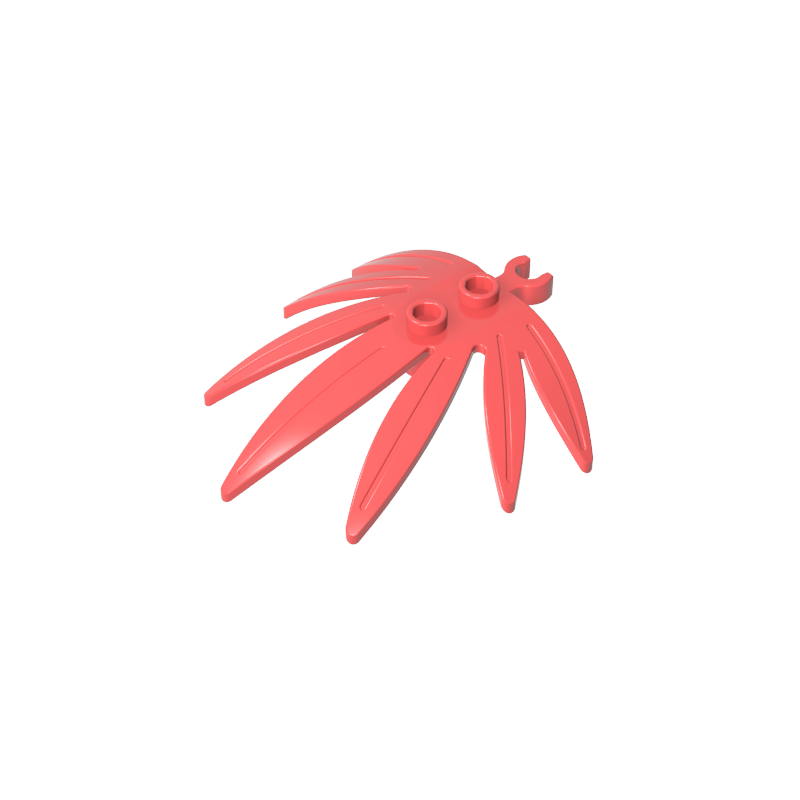 GDS-1443 - Plant, Leaves 6 x 5 Swordleaf with Clip  (thick open O clip)