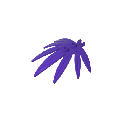 GDS-1443 - Plant, Leaves 6 x 5 Swordleaf with Clip  (thick open O clip)