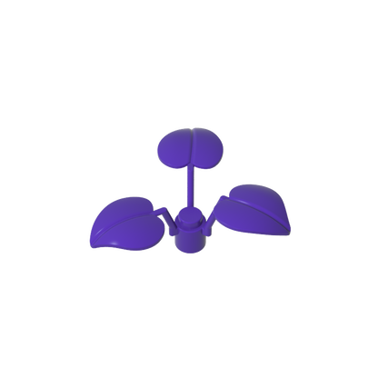 GDS-1449 - Plant, 1 x 1 x 2/3 - 3 Large Leaves