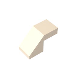 GDS-1484 - Slope 45 Degrees 2 x 1 with 2/3 Inverted Cutout and no stud