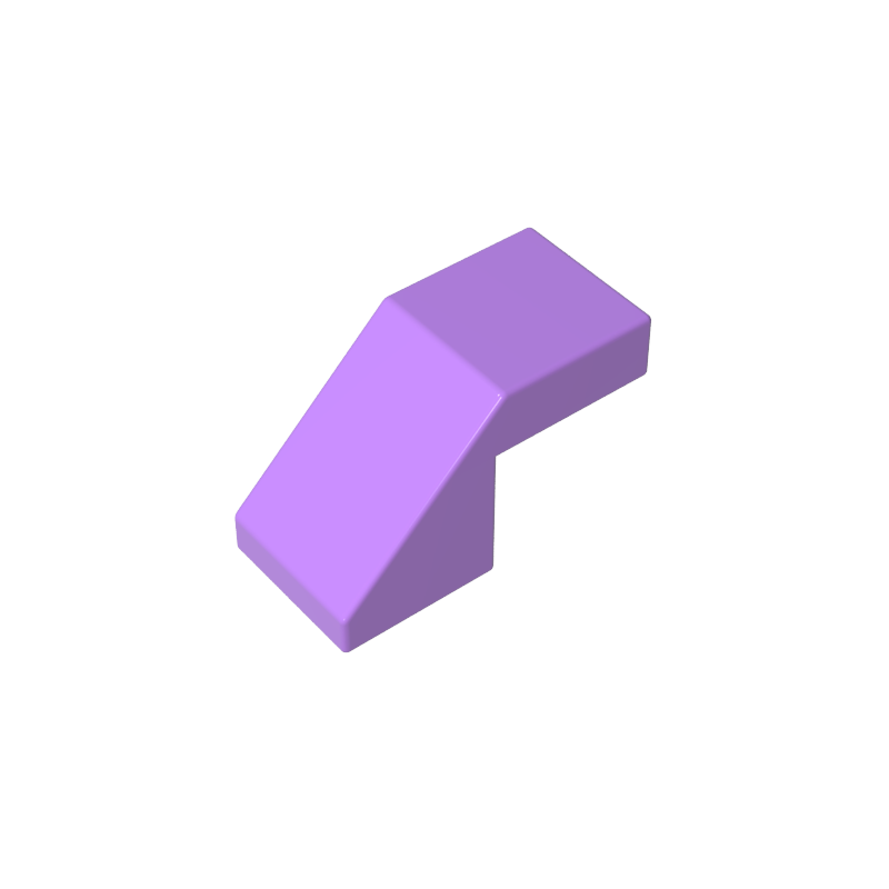 GDS-1484 - Slope 45 Degrees 2 x 1 with 2/3 Inverted Cutout and no stud