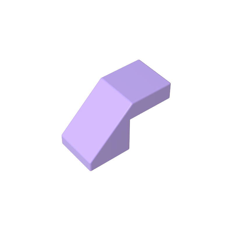 GDS-1484 - Slope 45 Degrees 2 x 1 with 2/3 Inverted Cutout and no stud
