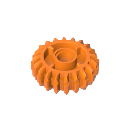 GDS-1497 - Technic Gear 20 Tooth Double Bevel with Clutch on Both Sides