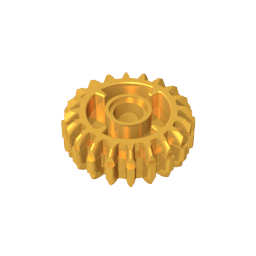 GDS-1497 - Technic Gear 20 Tooth Double Bevel with Clutch on Both Sides
