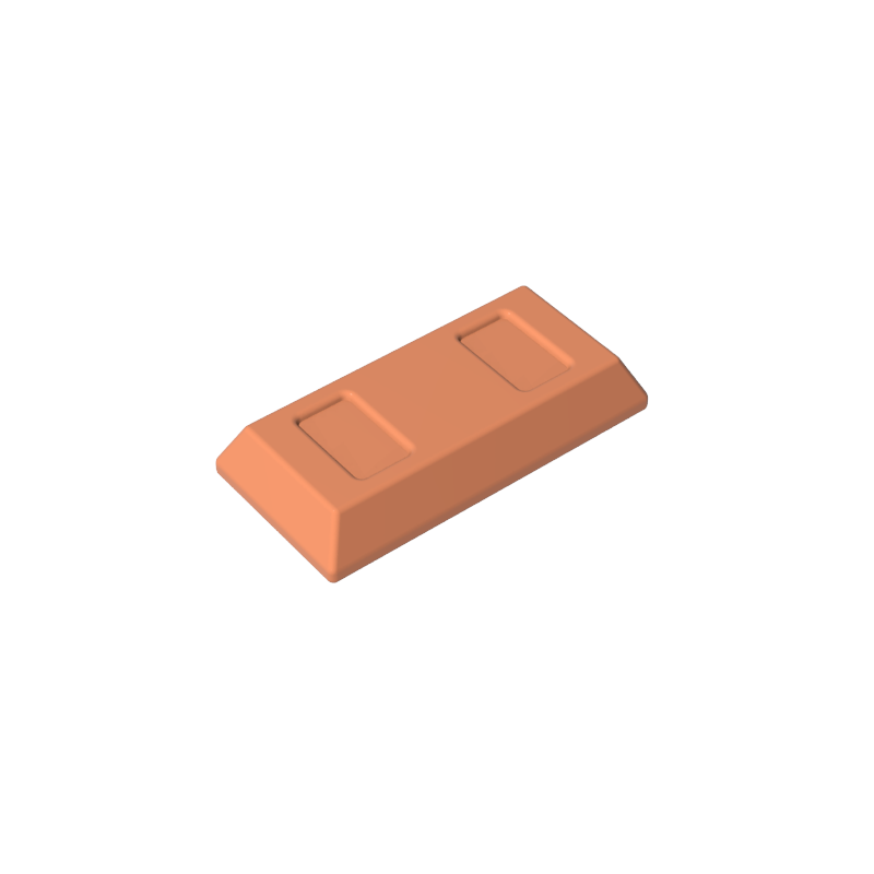 GDS-1499 - Tile Special 1 x 2 with Sloped Walls AKA Money / Gold Bar [Ingot]