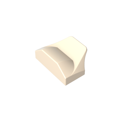 GDS-1507 - Wedge Curved 1 x 2 x 2/3 No Studs, Wing End