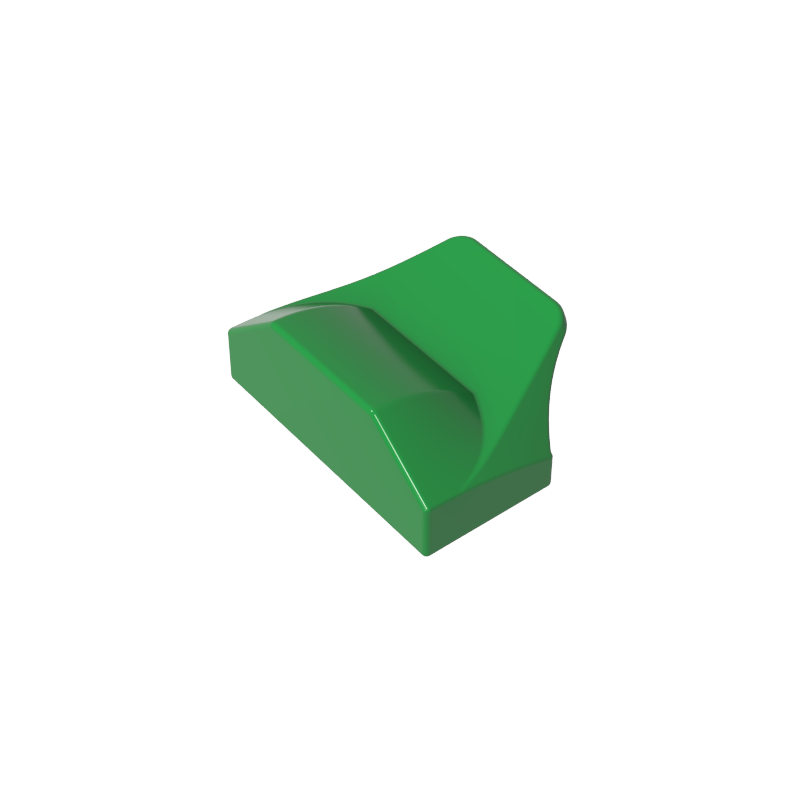 GDS-1507 - Wedge Curved 1 x 2 x 2/3 No Studs, Wing End