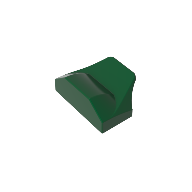 GDS-1507 - Wedge Curved 1 x 2 x 2/3 No Studs, Wing End