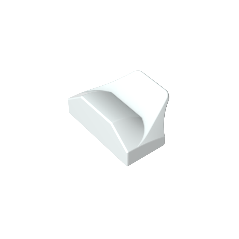 GDS-1507 - Wedge Curved 1 x 2 x 2/3 No Studs, Wing End
