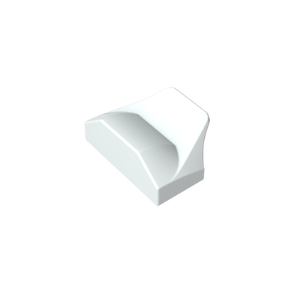 GDS-1507 - Wedge Curved 1 x 2 x 2/3 No Studs, Wing End