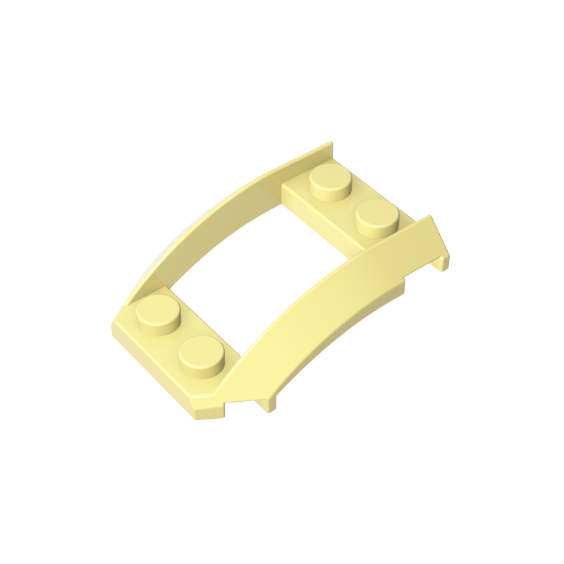 GDS-1508 - Wheel Arch, Wedge 4 x 3 Open with Cutout and Four Studs