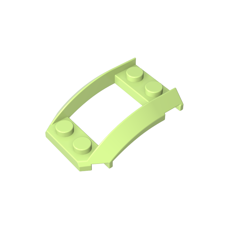 GDS-1508 - Wheel Arch, Wedge 4 x 3 Open with Cutout and Four Studs