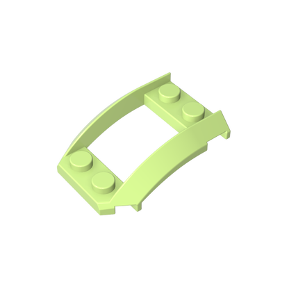 GDS-1508 - Wheel Arch, Wedge 4 x 3 Open with Cutout and Four Studs