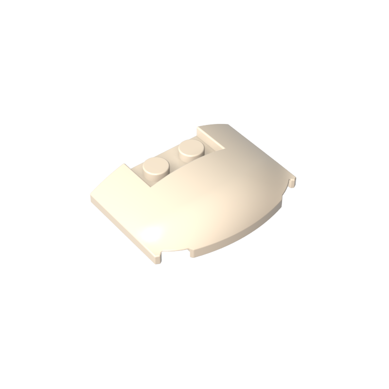 GDS-1577 - Slope Curved 3 x 4 x 2/3 Triple Curved with 2 Sunk Studs