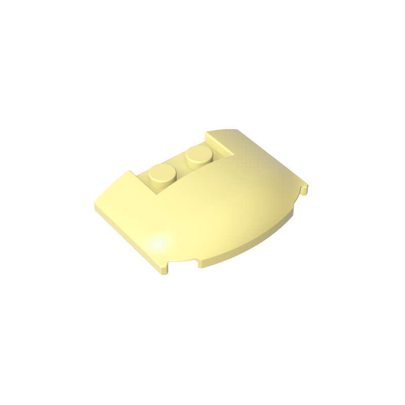 GDS-1577 - Slope Curved 3 x 4 x 2/3 Triple Curved with 2 Sunk Studs