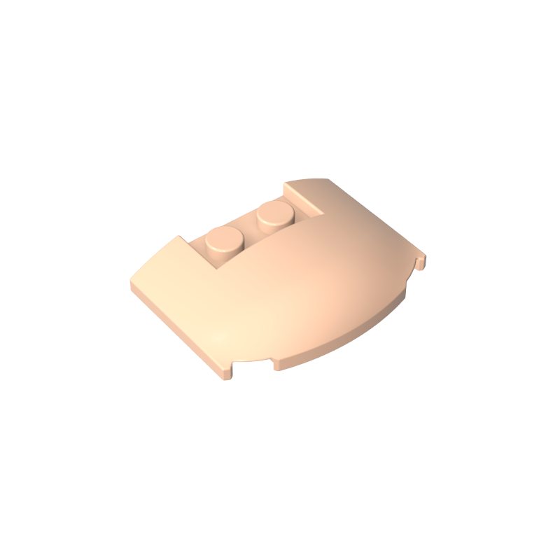 GDS-1577 - Slope Curved 3 x 4 x 2/3 Triple Curved with 2 Sunk Studs